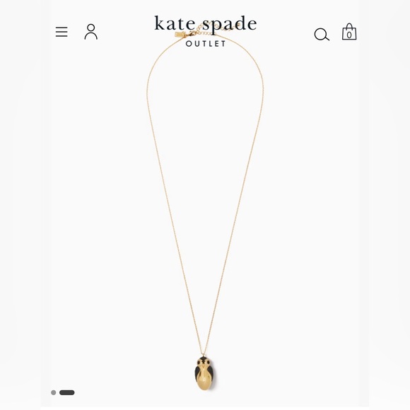Kate Spade Dashing Beauty Penguin Pendant Necklace NWOT - Picture 3 of 3